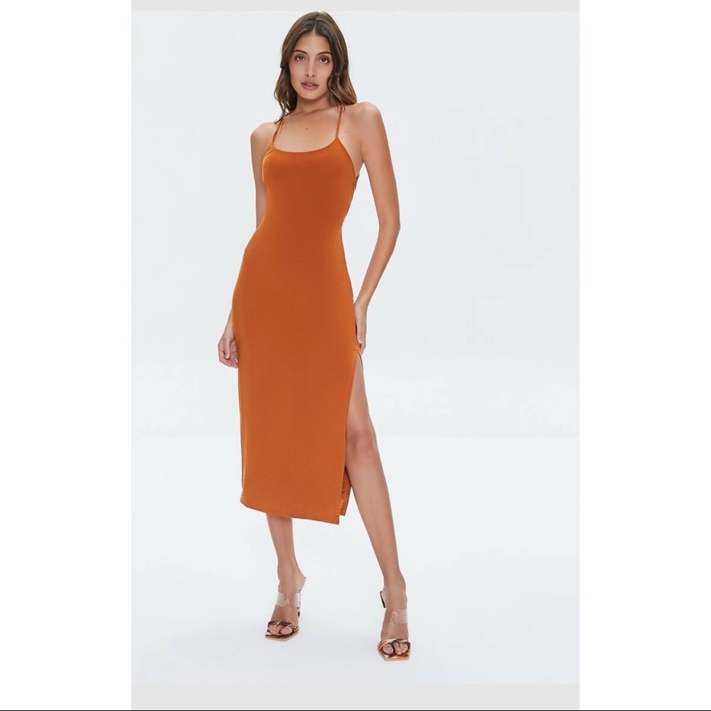 Lace up Midi dress
